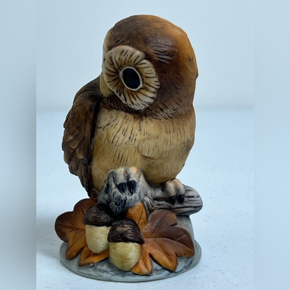 Vintage Andrea by Sadek Owl Figurine #6350 Made in Japan Signed Tags - Picture 6 of 11
